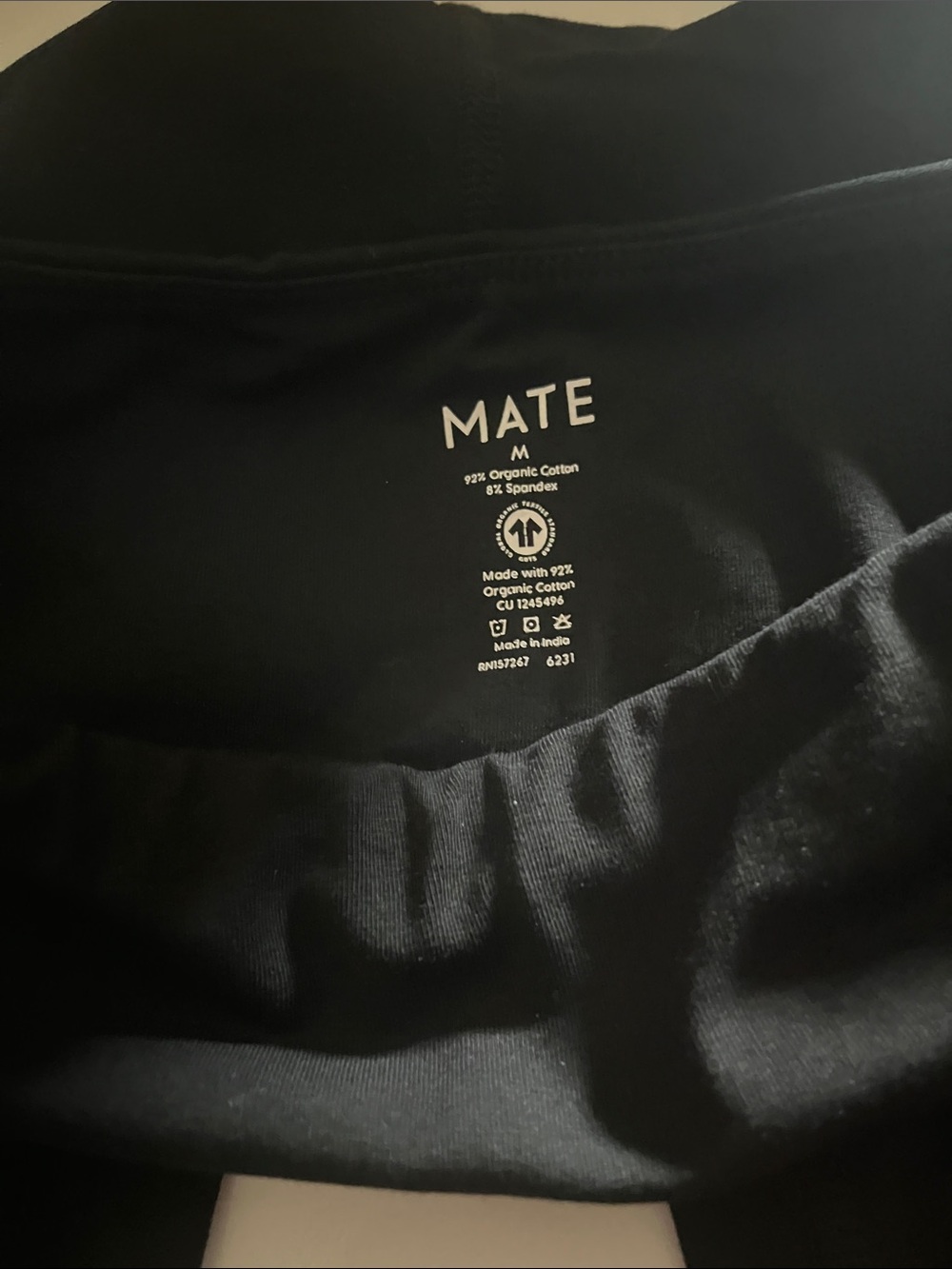 MATE M Black Full Length Leggings. Never worn. Organic Cotton & Spandex - Picture 3 of 8